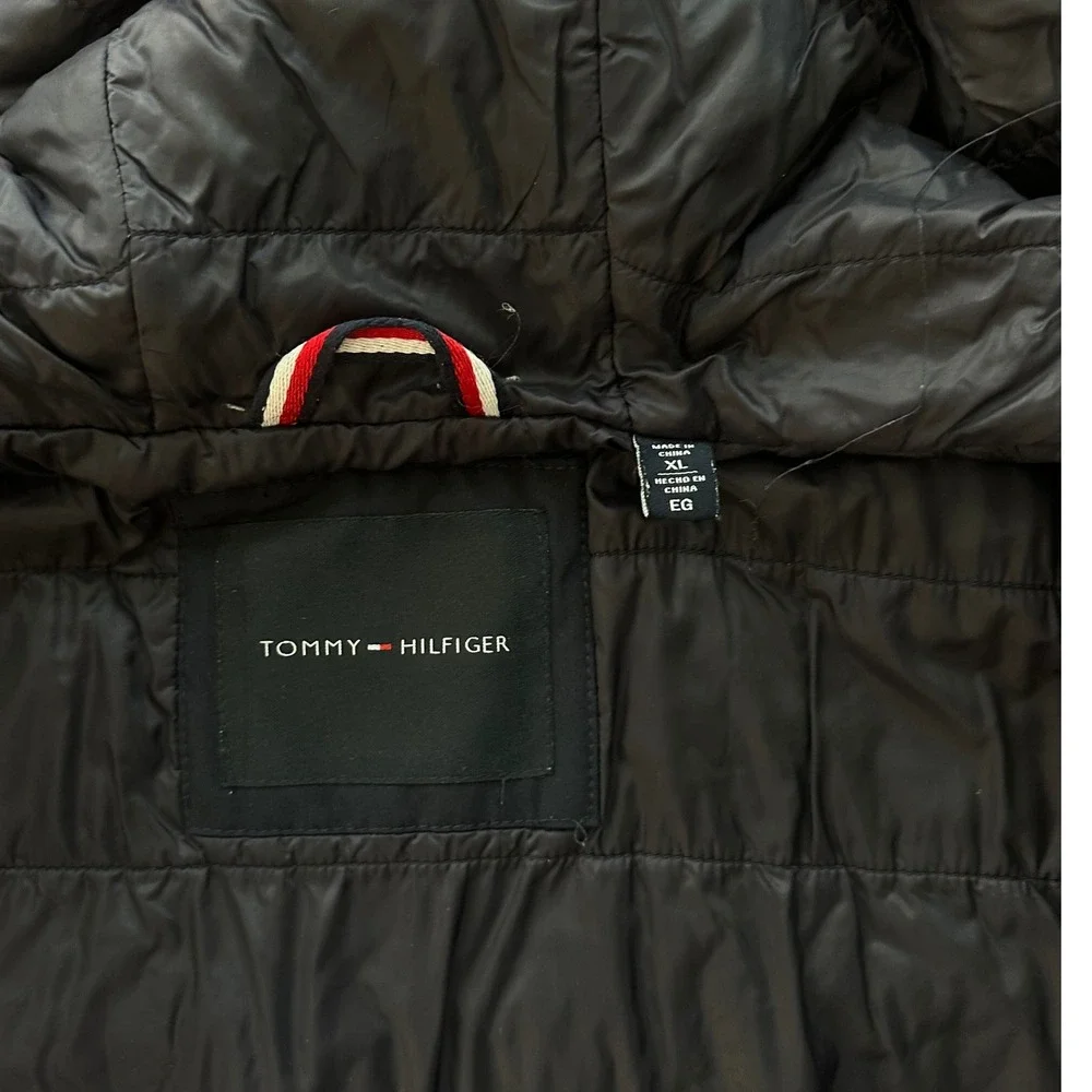 Tommy Hilfiger Mens Yen Softshell Hooded Jacket‎ Navy White Yellow Size XL